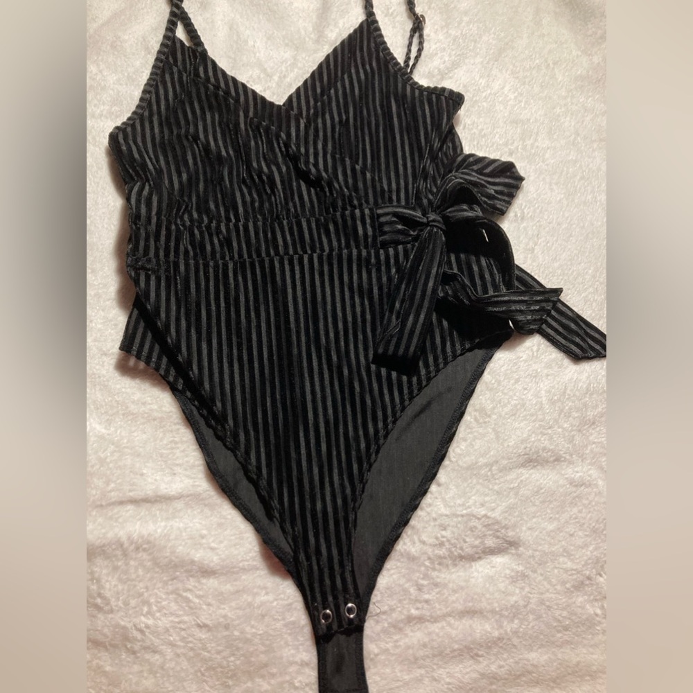 Ribbed Velvet Body Suit